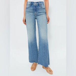 MOTHER The Hustler Roller Fray Wide Leg Jeans I Confess Size 30